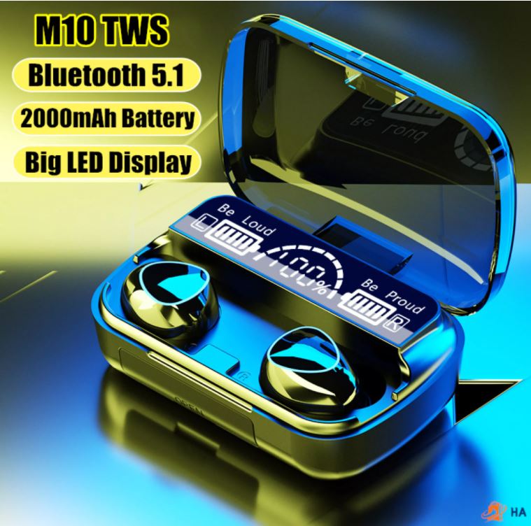 Tai Nghe Bluetooth M10 Phiên Bản Nâng Cấp Pro Chip 5.1 Mạnh Mẽ Pin 3500mah Cực Trâu Mic Đàm Thoại 2 Bên Hỗ Trợ Mọi Dòng Máy, Tai Nghe Bluetooth Không Dây M10, Tai Nghe Nhét Tai Không Dây