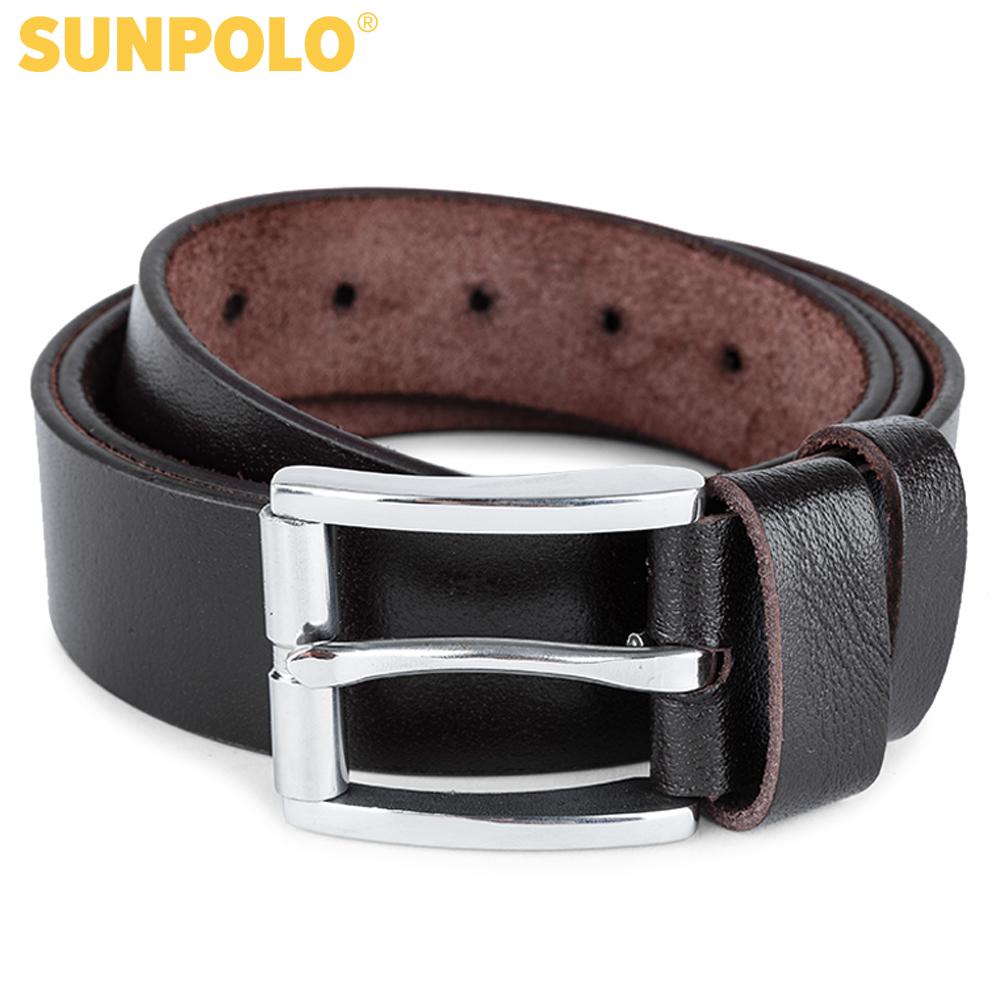 Thắt Lưng Nam Da Bò 1 Lớp BS05DN SUNPOLO (Đen, Nâu)