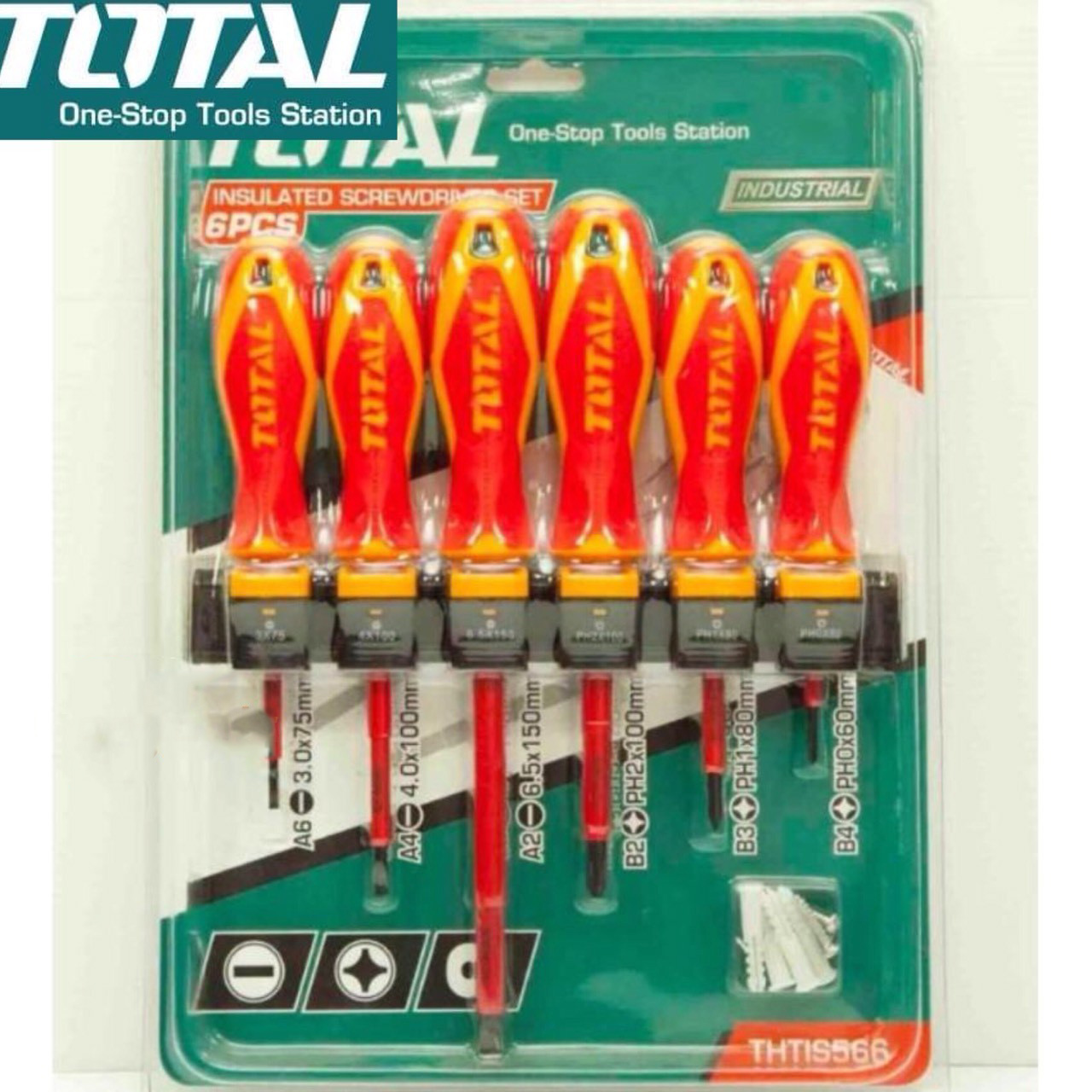 Bộ vít 6 chi tiết Total THTIS566 (Cách điện)