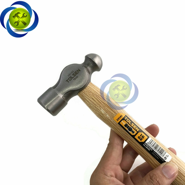 [HCM]Búa đầu bi cán gỗ Tolsen 25142 (đầu búa 16oz nặng 448gram)