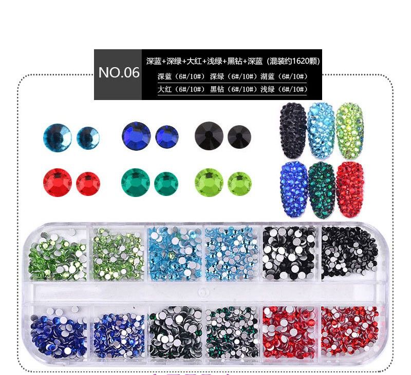 Khay đá đính móng nhiều màu nhiều size -phụ kiện nails