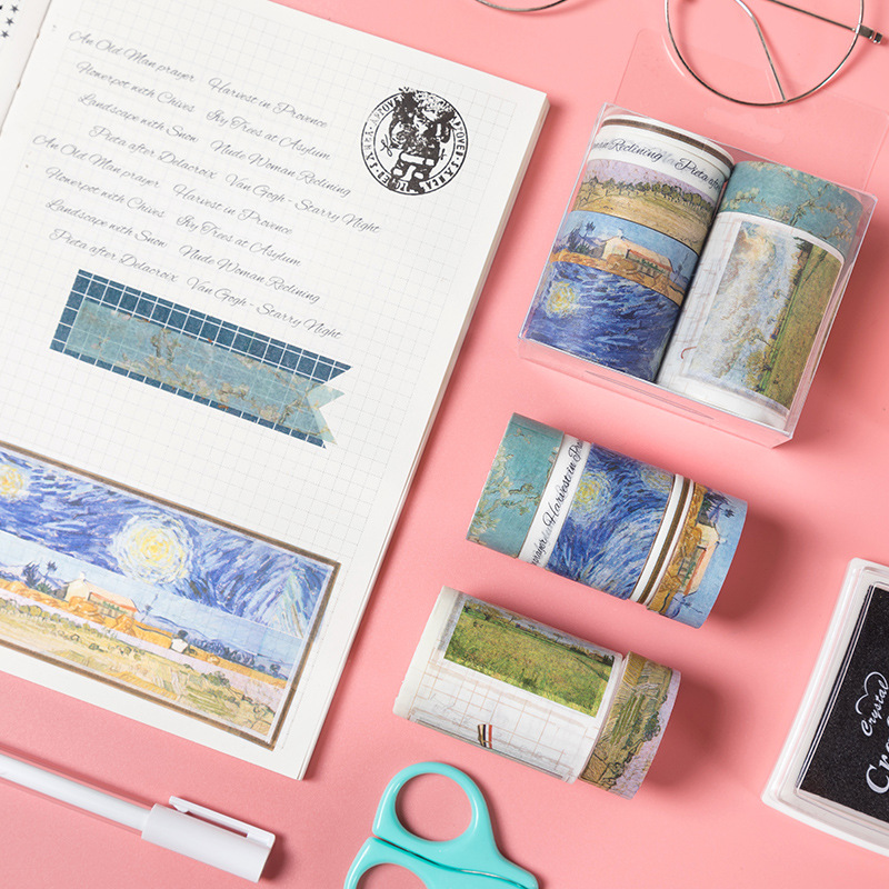 Washi tape set 7 cuộn trang trí scrapbook sổ tay planner ...