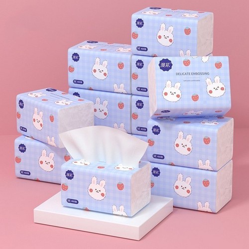 Khăn giấy, giấy ăn Thỏ trắng - Khăn giấy rút 3 lớp/176 tờ, giấy lụa mềm mịn