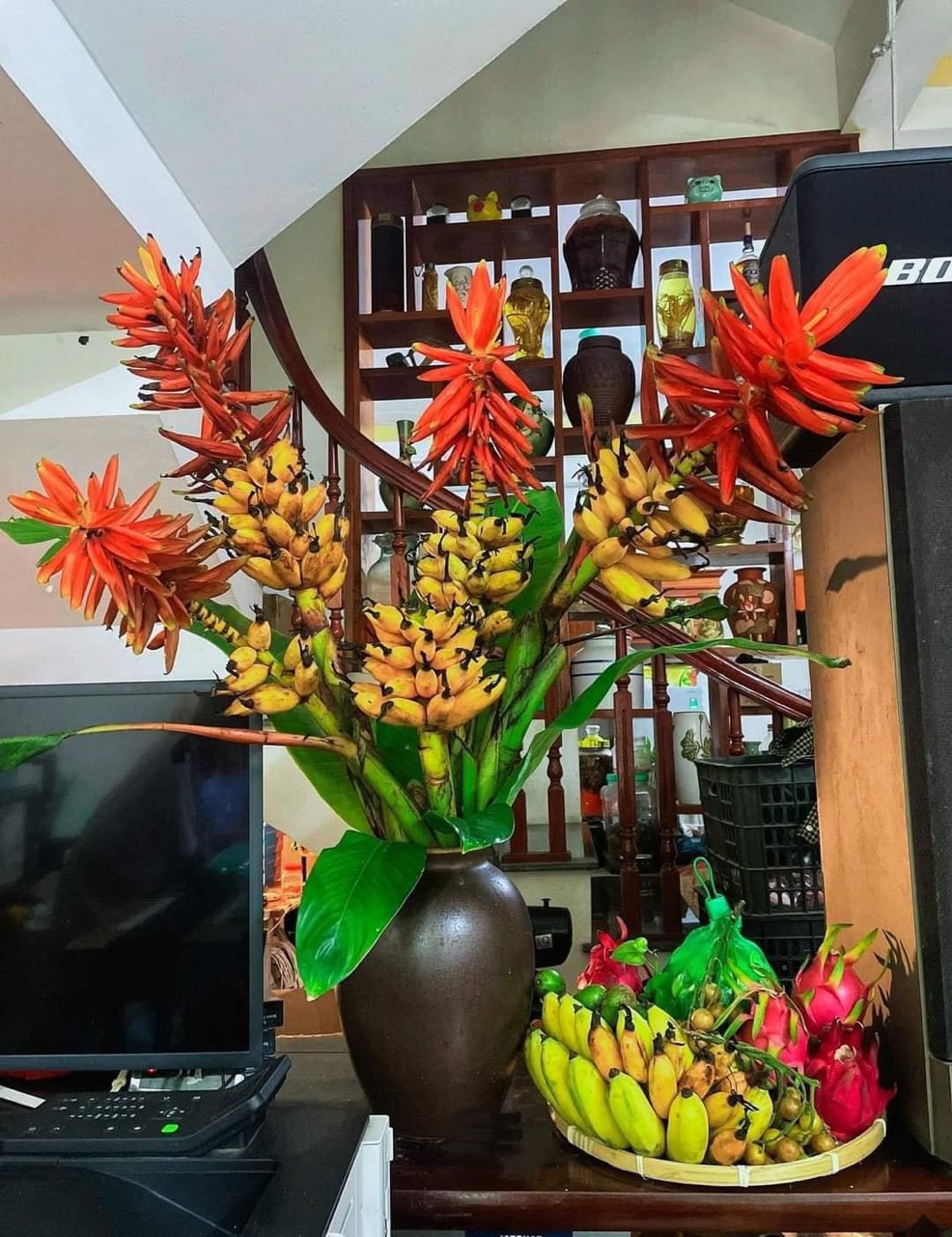Bình Hoa Lọ Hoa Dáng Chum Men Mộc - Gốm Sứ Bát Tràng