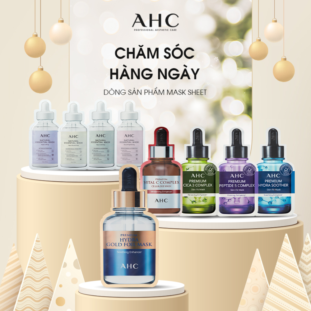 Combo Mix 12 Mặt Nạ Cao Cấp AHC Dưỡng Da Mịn Màng