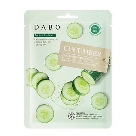 Bộ 10 miếng đắp mặt nạ cao cấp hàn quốc tinh chất dưa leo chống lão hóa, dưỡng trắng da dabo curcumber mask pack