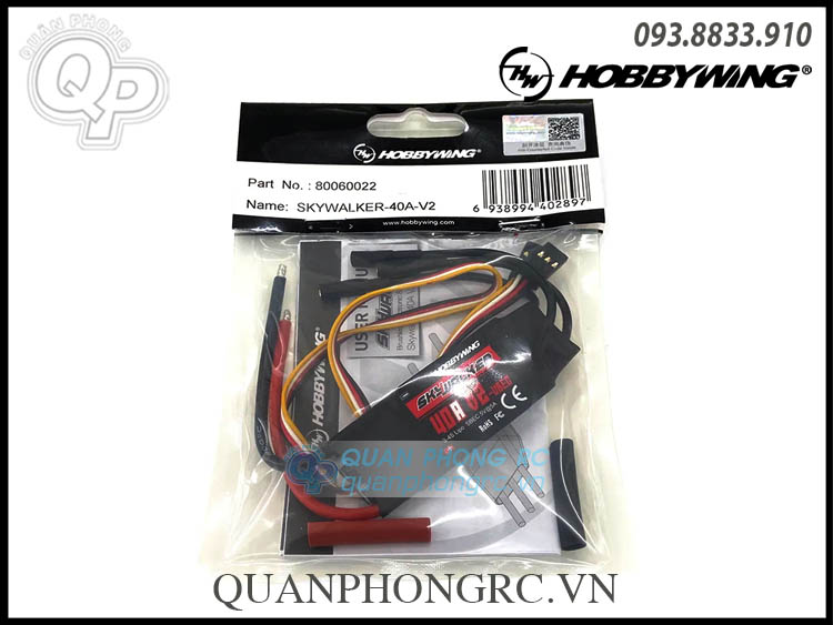 Bộ Điều Tốc Hobbywing SkyWalker 40A V2 UBEC Brushless ESC (3-4S)