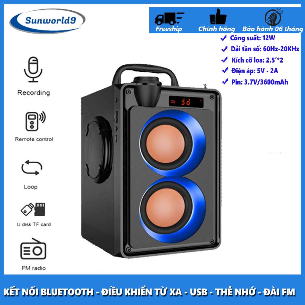 Loa Bluetooth Cao Cấp RS A20 Haoyes, Loa Máy Tính Mini, Âm Thanh To, Âm Trầm Bass Cực Mạnh