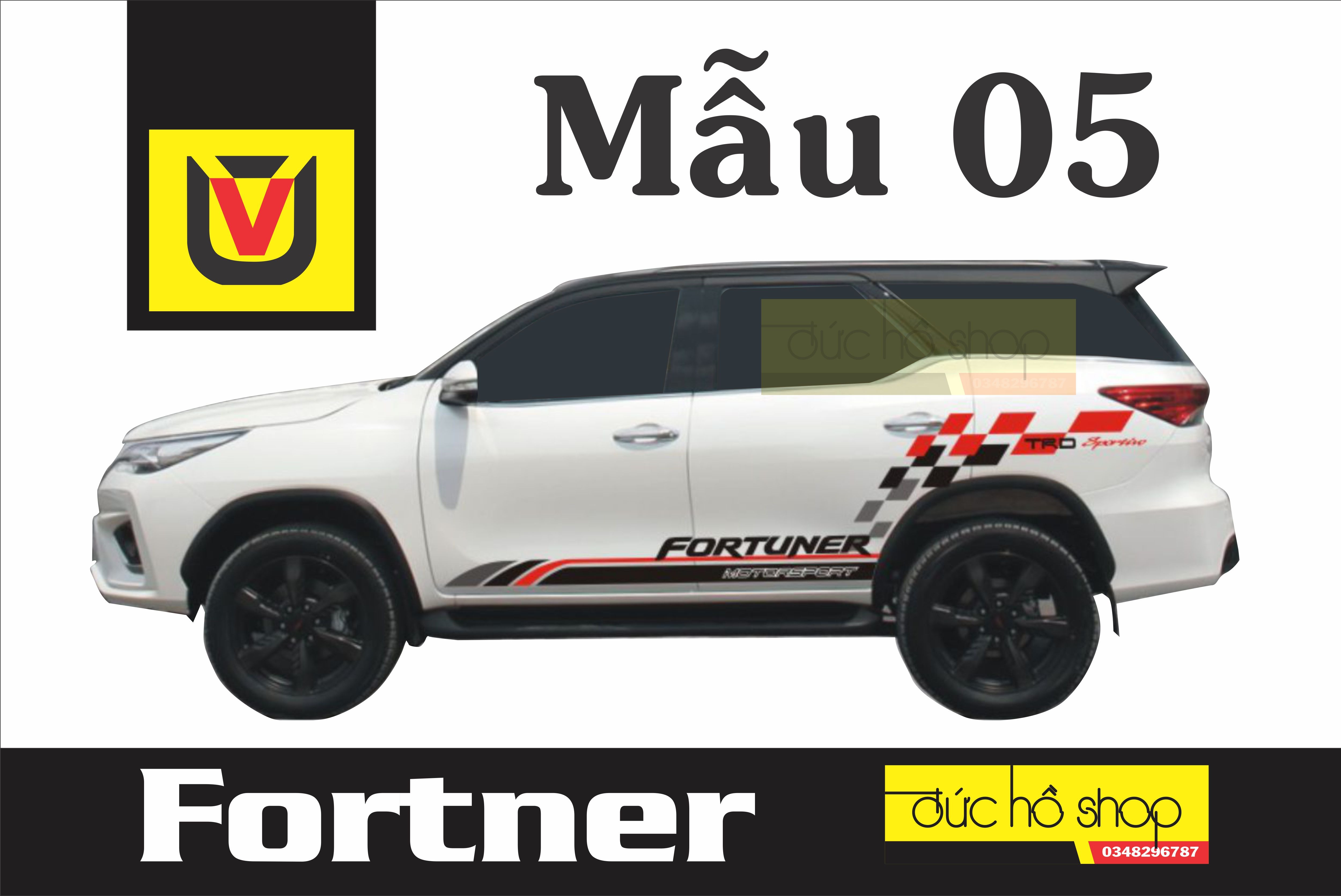 TEM XE FORTUNER { 6 MẪU CỰC ĐẸP}
