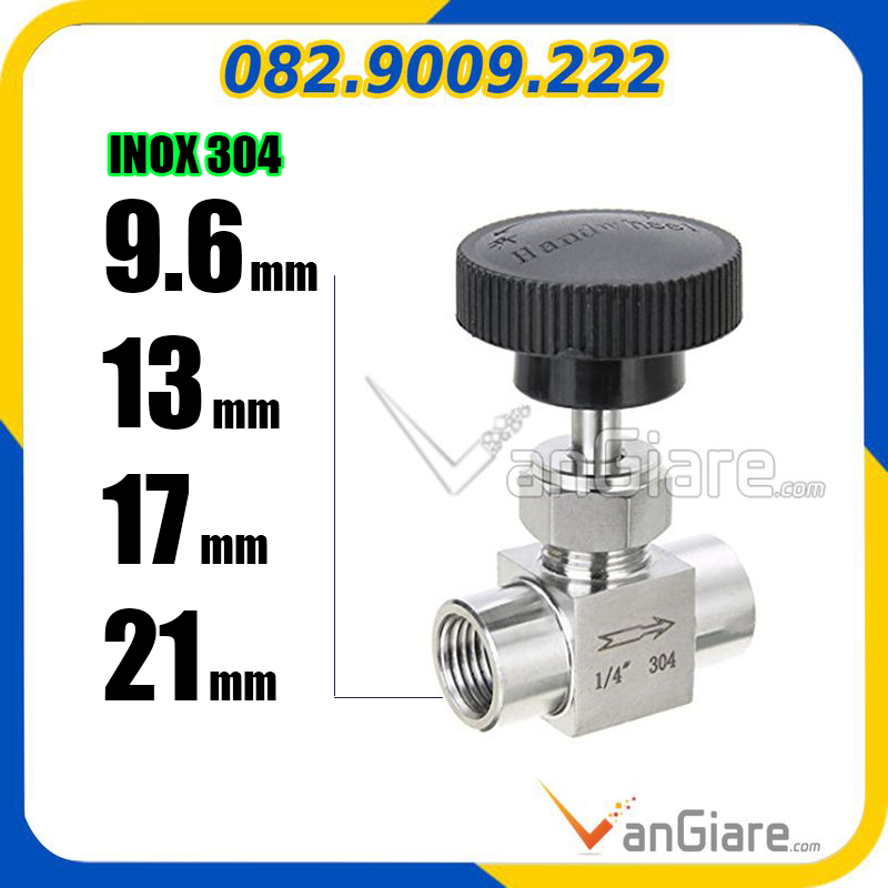 Van kim inox Needle Valve - van khoá hơi, gas