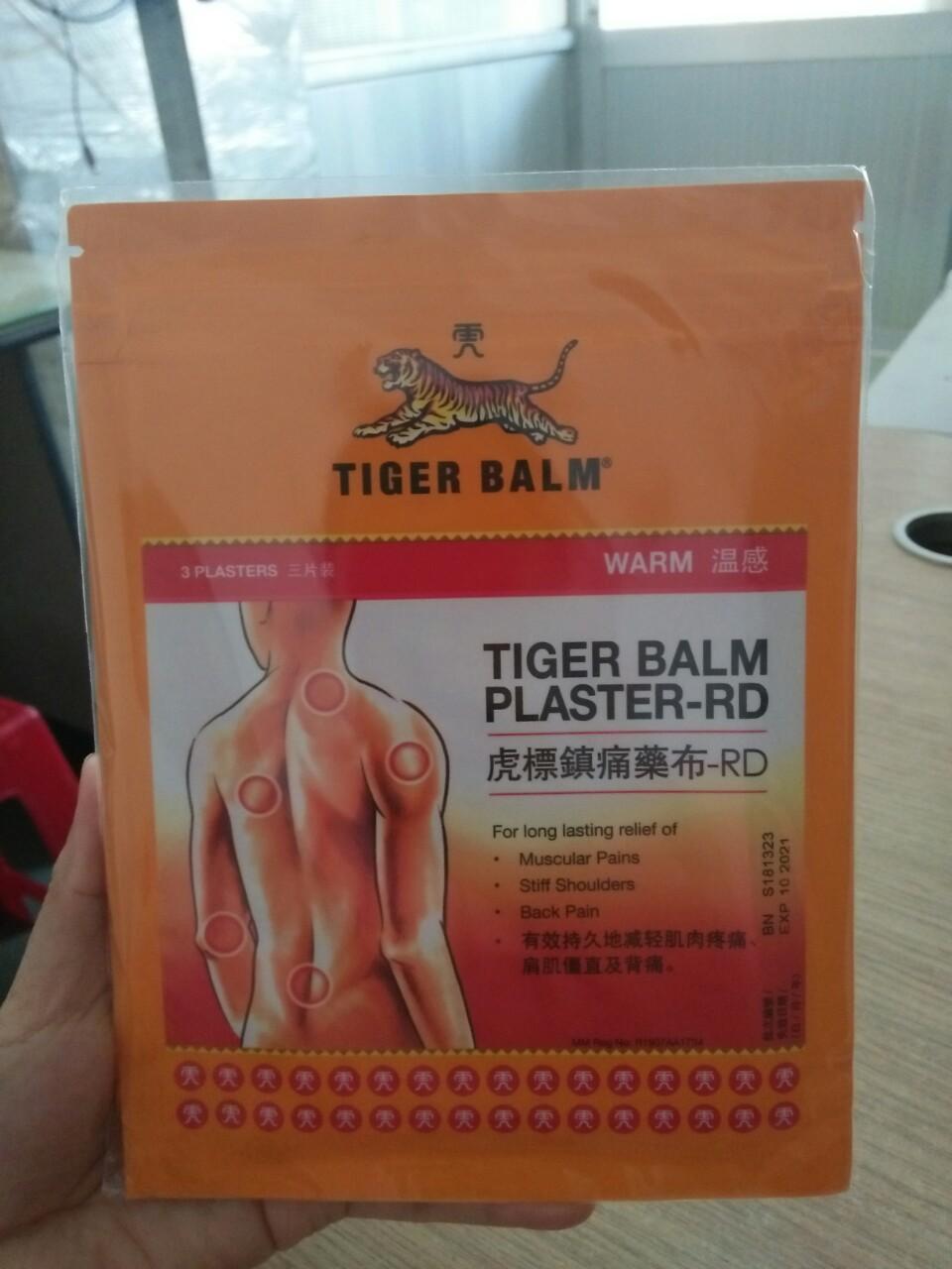 Combo 3 Bịch MIẾNG DÁN TIGER BALM PLASTER-RD Warm 10cm x 14cm