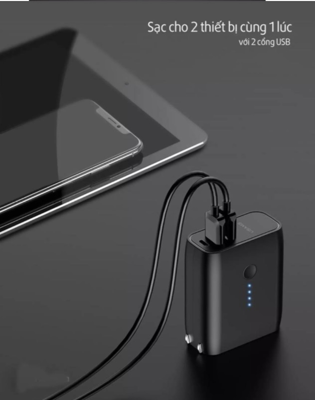 Củ sạc kiêm pin dự phòng 2in1 USAMS 5000mAh