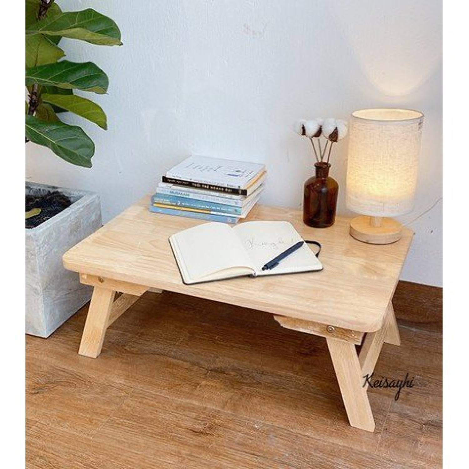 Bàn học,bàn gỗ, bàn làm việc gấp gọn chân xếp gỗ tự nhiên kích thước 40 x 60cm siêu chắc