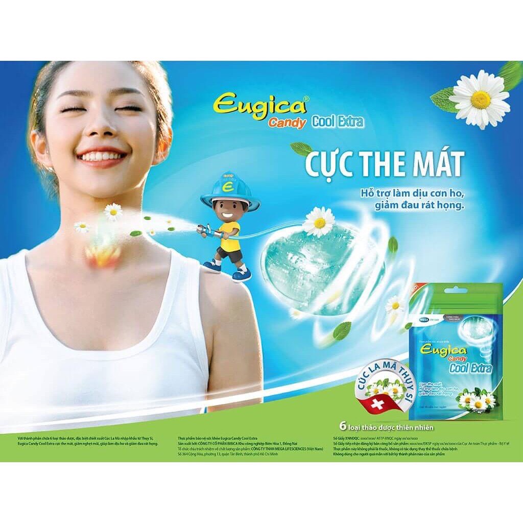 [HCM]Eugica Candy Cool Extra (Bịch 15 viên)