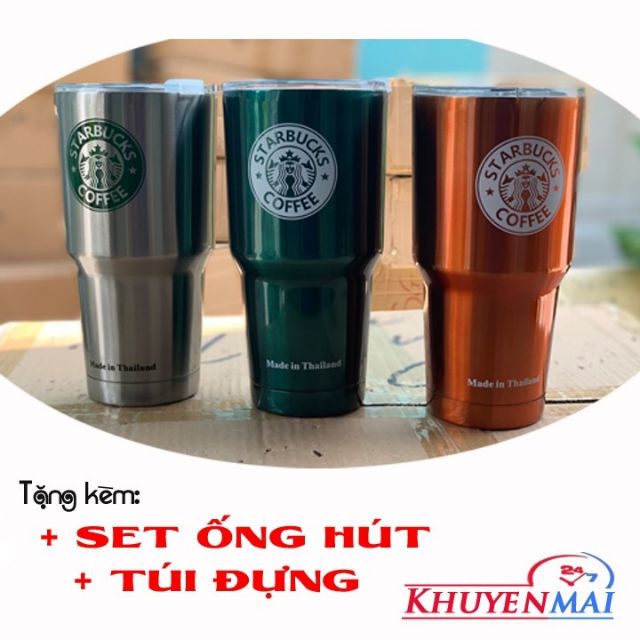 Bình giữ nhiệt cao cấp tặng ồng hút, túi, cọ rửa