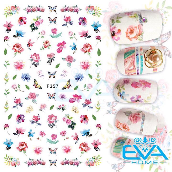 [HCM]Miếng Dán Móng Tay 3D Nail Sticker Tráng Trí Hoạ Tiết Bướm Butterfly F357