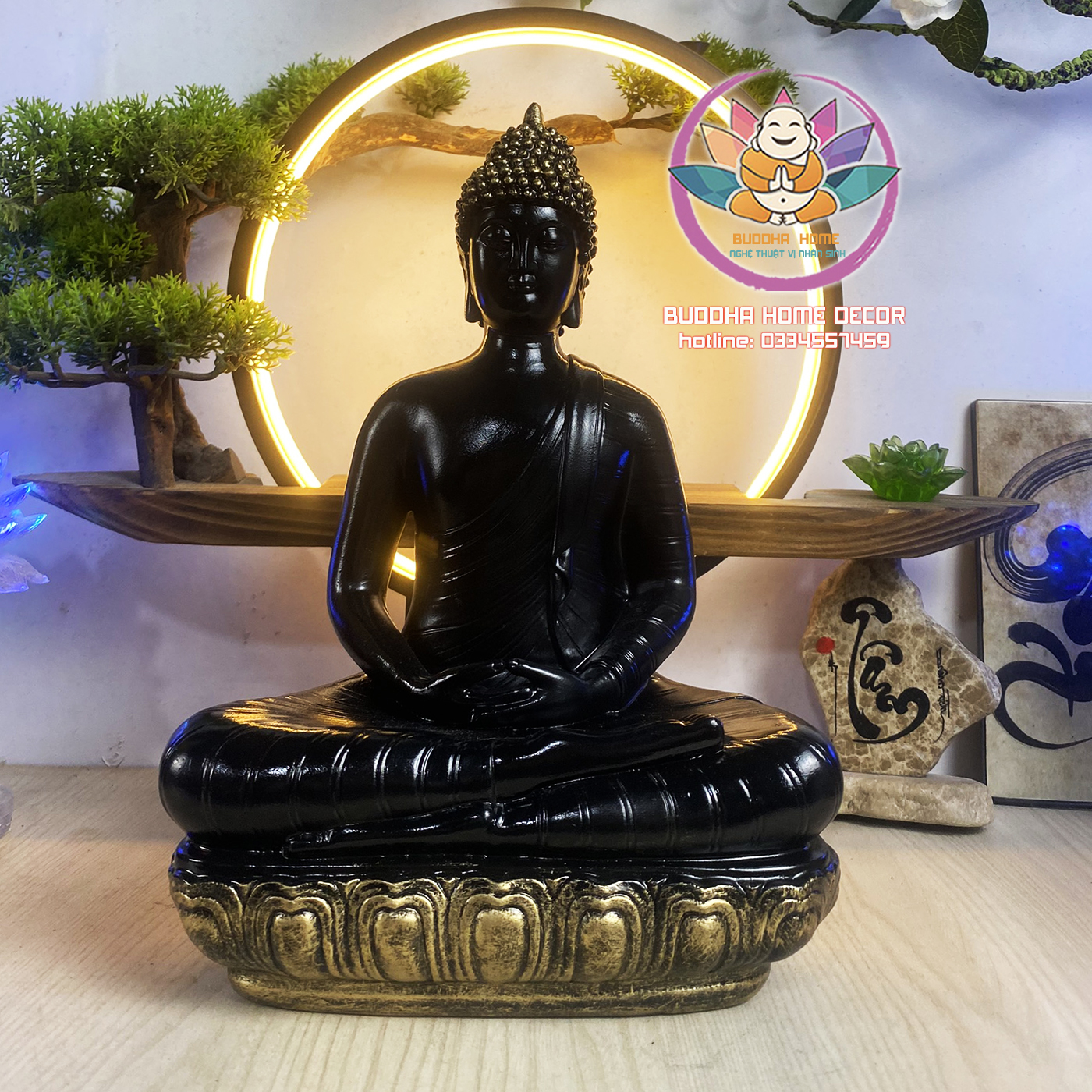 Tượng Thích Ca style Thái 30cm màu trắng sứ