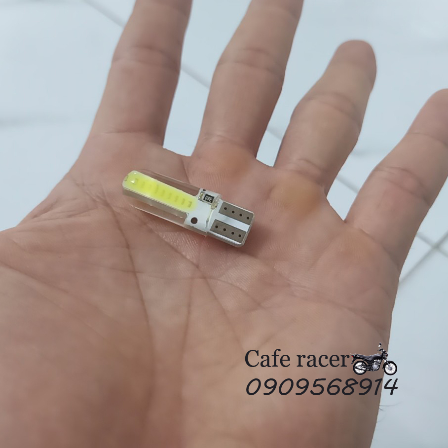 Bóng led T10 silicon sáng trắng 2 mặt
