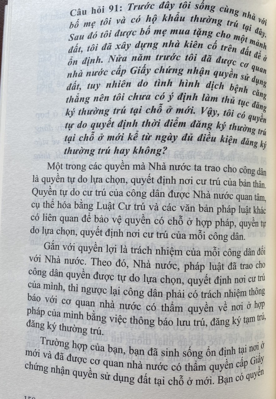 HỎI-ĐÁP LUẬT CƯ TRÚ