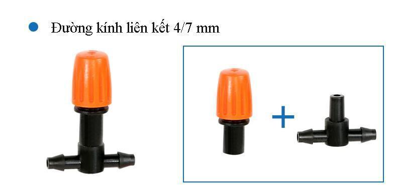 10 đầu tưới phun sương - béc phun sương 1 cửa điều chỉnh được