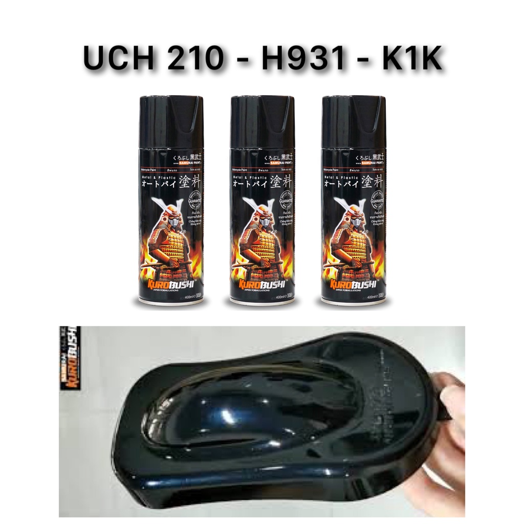 Sơn Samurai H931 Màu Đen Ánh Pha Lê Xanh