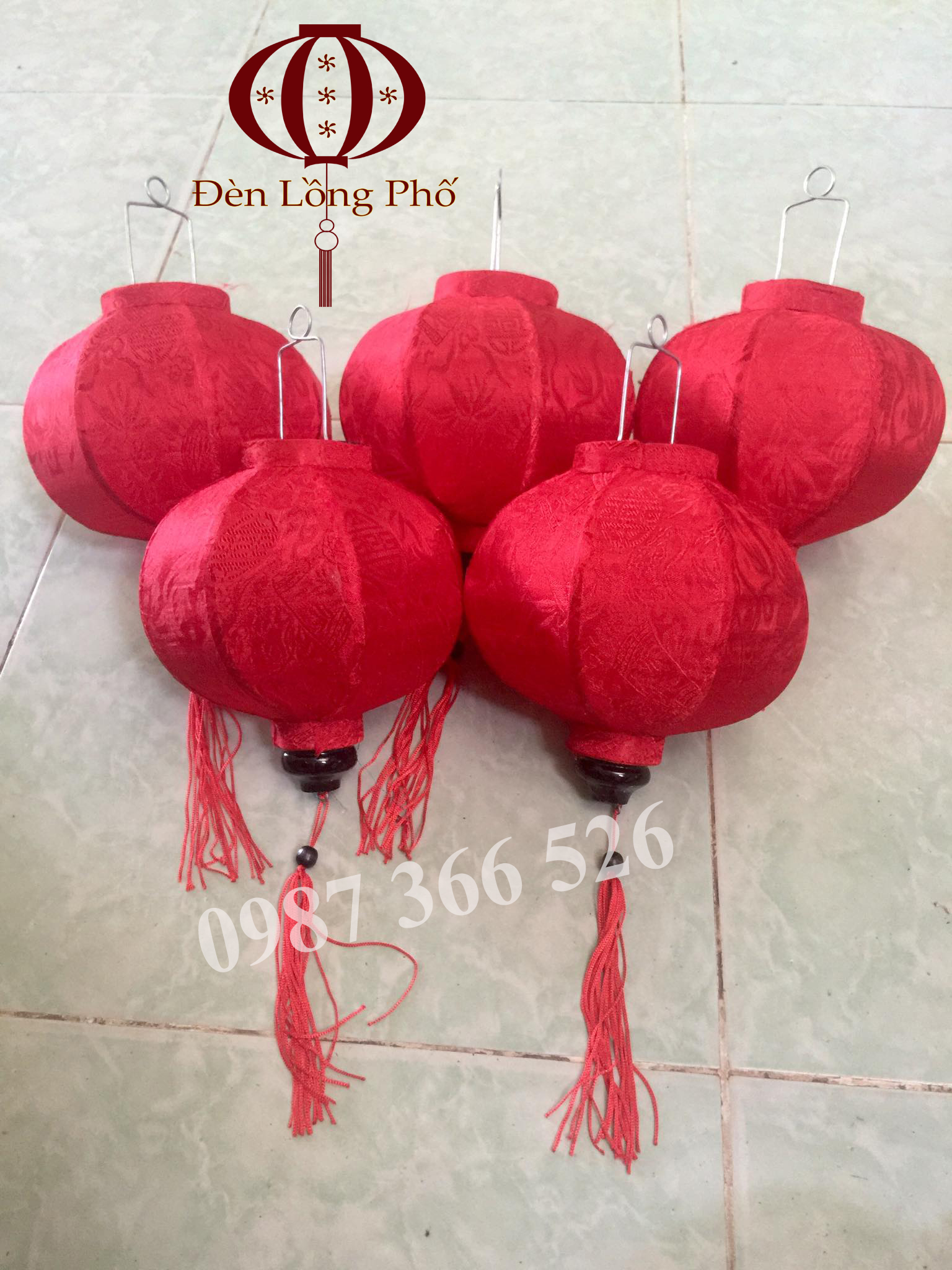 Combo 10 đèn lồng Hội An 20 cm đủ màu