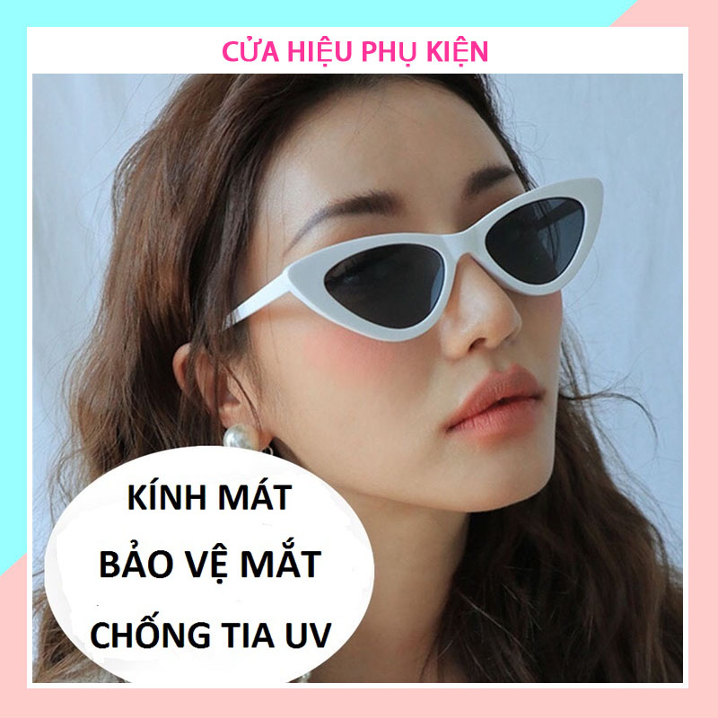 Kính mát nữ mắt mèo phong cách Hàn Quốc bảo vệ mắt chống tia UV, kính râm Hottrend 2021 mắt kính cao cấp 201