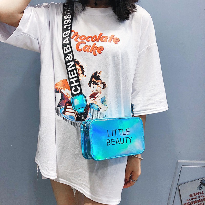 Túi Hộp Ánh Cầu Vồng Little Beauty Quai Chữ 580 - REQUANE