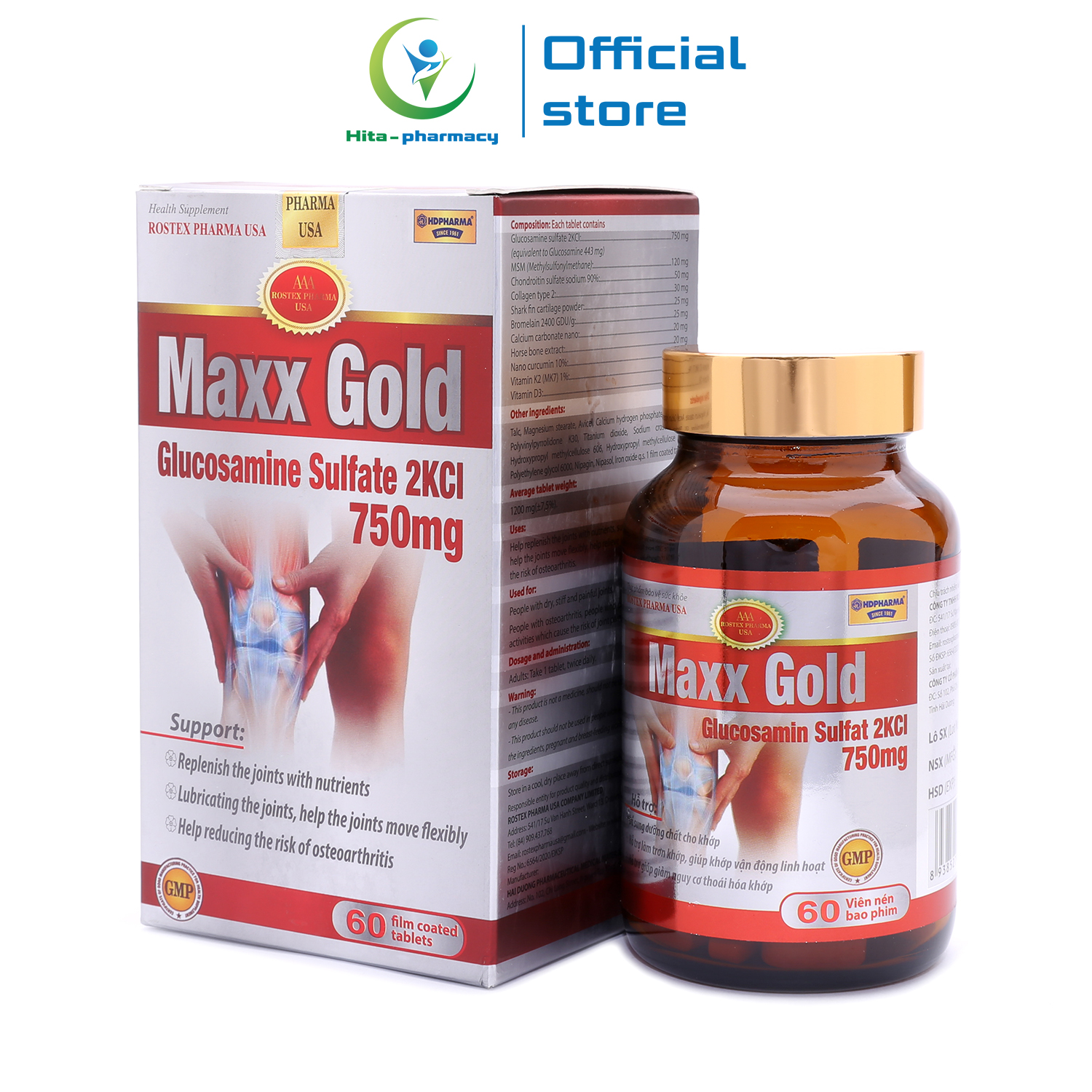 Viên Uống Bổ Xương Khớp Glucosamine Maxx Gold giảm đau nhức xương khớp
