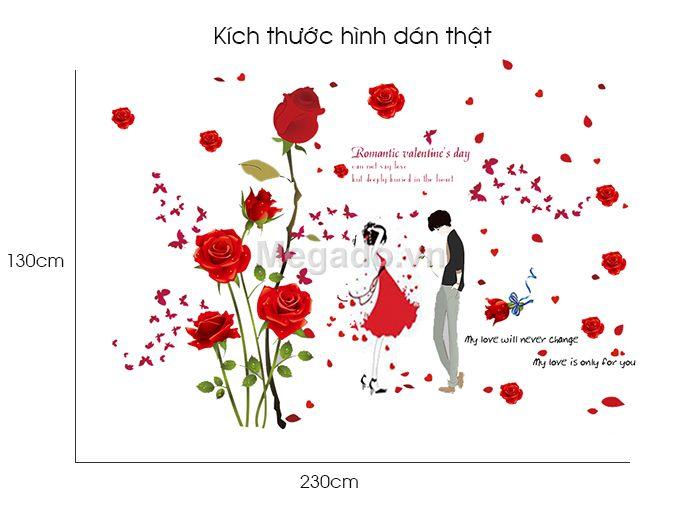 Decal tranh dán tường tình yêu 02
