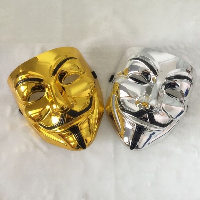 Mặt nạ hacker anonymous cực chất - bạch kim