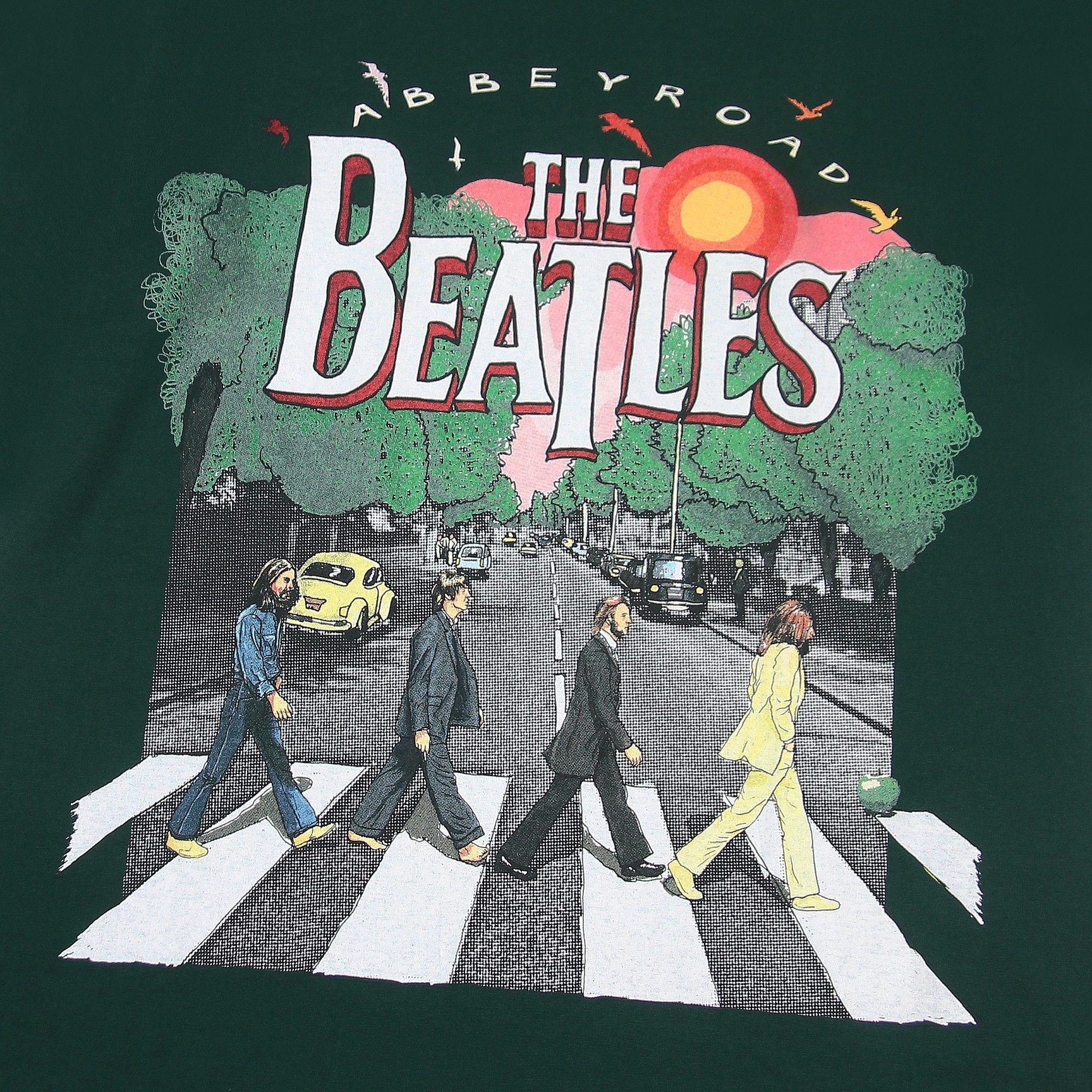 Áo thun URBAN MONKEY THE BEATLES GREEN 100% Cotton