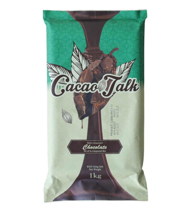 Sô cô la compound đen dạng khối cacao talk 1kg