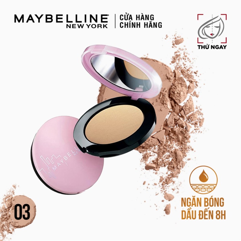 Phấn phủ mịn da kiềm dầu ngăn bóng nhờn Maybelline New York Clear Smooth All In One Pressed Powder 9g