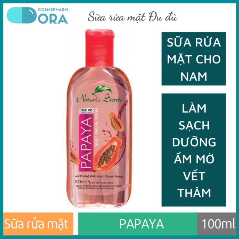 Sữa rửa mặt nam dưỡng ẩm trắng da Papaya Extract Facial Cleansing Gel 100ml giá rẻ