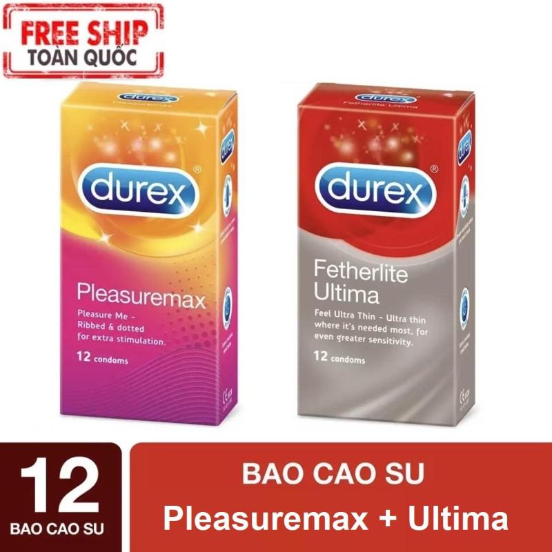 [MUA 01 TẶNG 01] BCS Durex Pleasuremax gân gai + Durex Fetherlite Ultima siêu mỏng [che tên sản phẩm] cao cấp