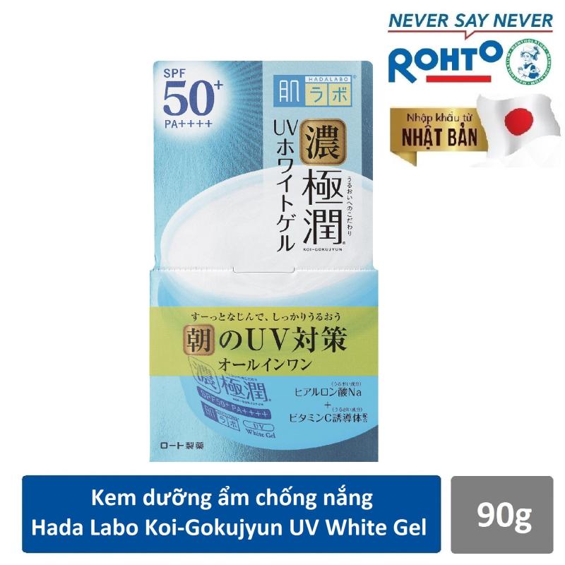 Kem dưỡng ẩm chống nắng ban ngày Hada Labo Koi-Gokujyun UV White Gel SPF50+ PA++++ 90g