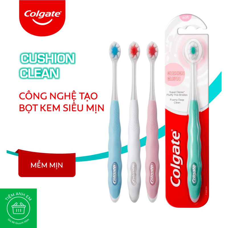 Bàn chải đánh răng Colgate Cushion Clean (Giao màu ngẫu nhiên)