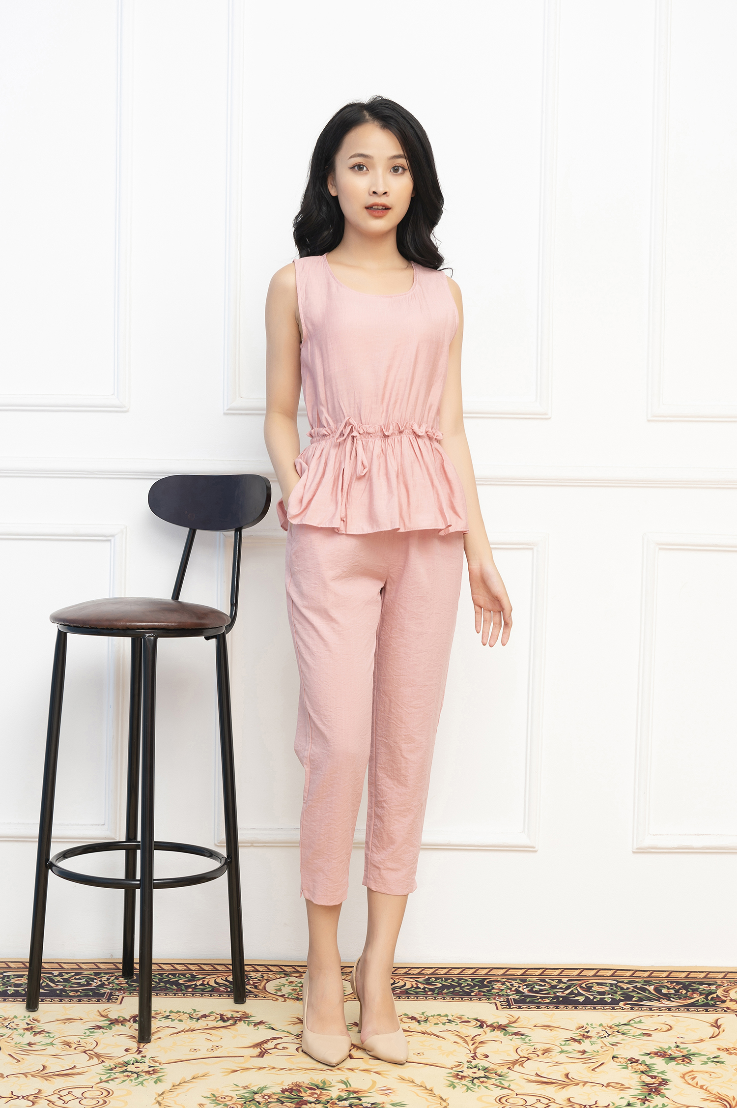 Quần đũi xước siêu mát Vicci cao cấp (Rêu - Hồng phấn - Vàng - Tím than)