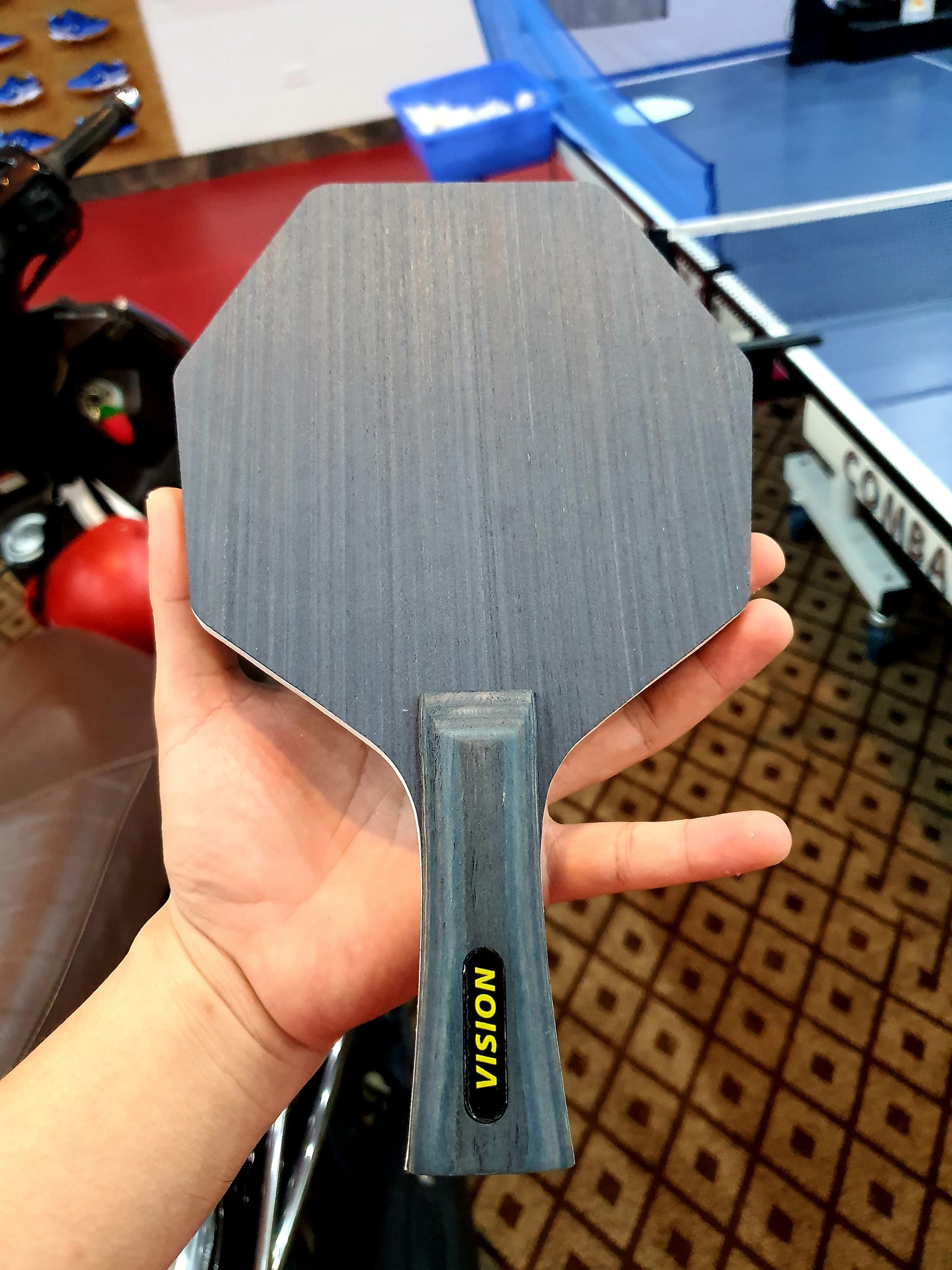 Cốt Vợt Bóng Bàn Lục Giác Vision Black Carbon