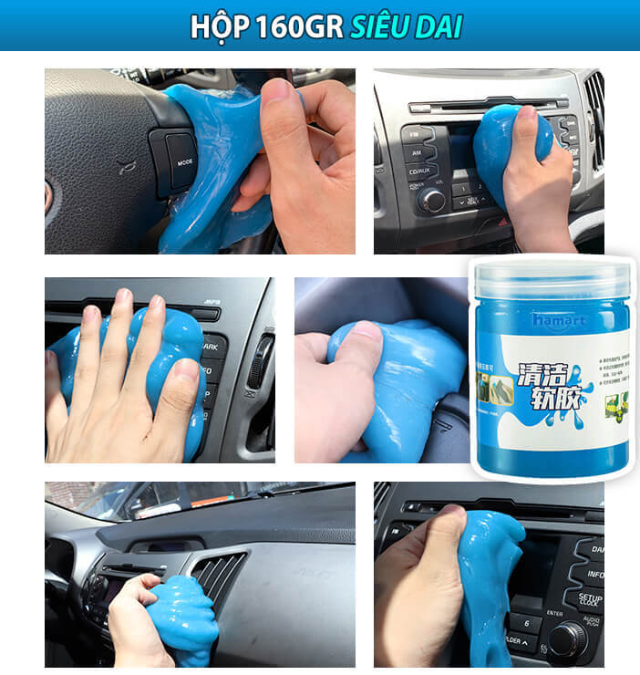 160g Car Interior Cleaning Glue Slimes for Cleaning machine Tools Dust Remover Gel Care home computer Keyboard Slime Cleaner Gel
