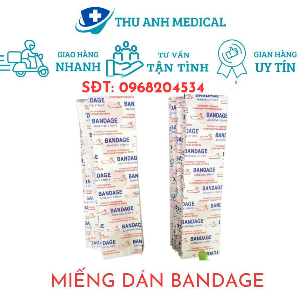 COMBO 100 MIẾNG DÁN CẤY CHỈ BANDAGE - BĂNG KEO TRÒN DÁN MINI ĐA DỤNG