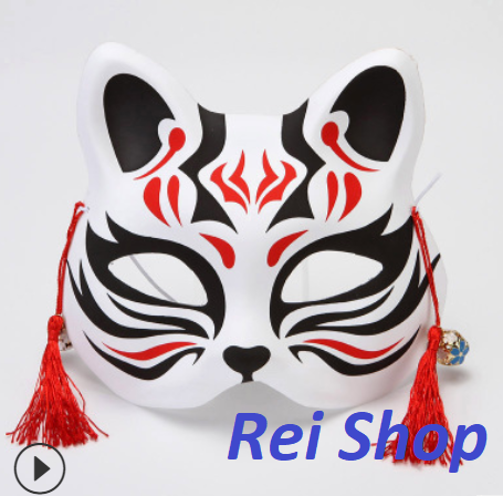 Mặt nạ cáo nửa mặt có đính chuông - Mặt nạ cáo Cosplay