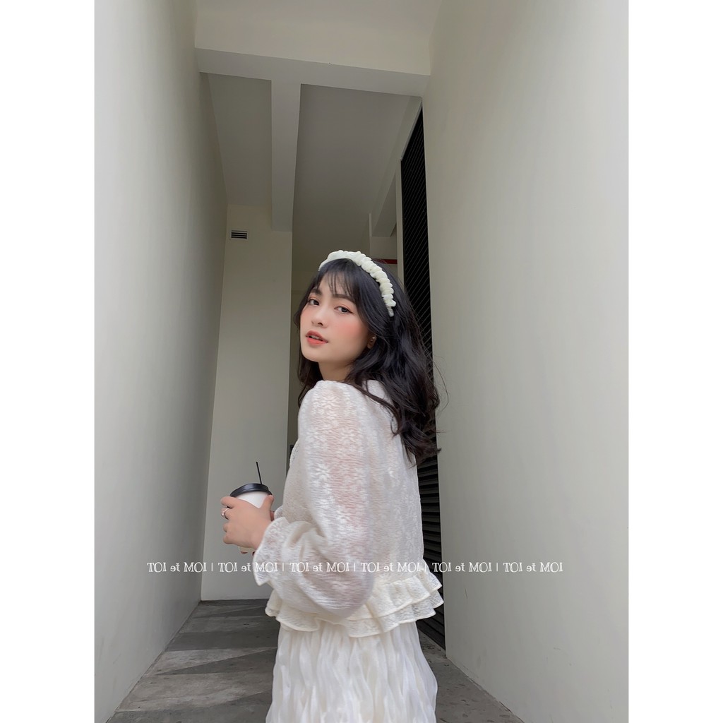 ÁO SƠ MI CỔ VUÔNG BÈO IN HOA_TOI et MOI (ẢNH THẬT)