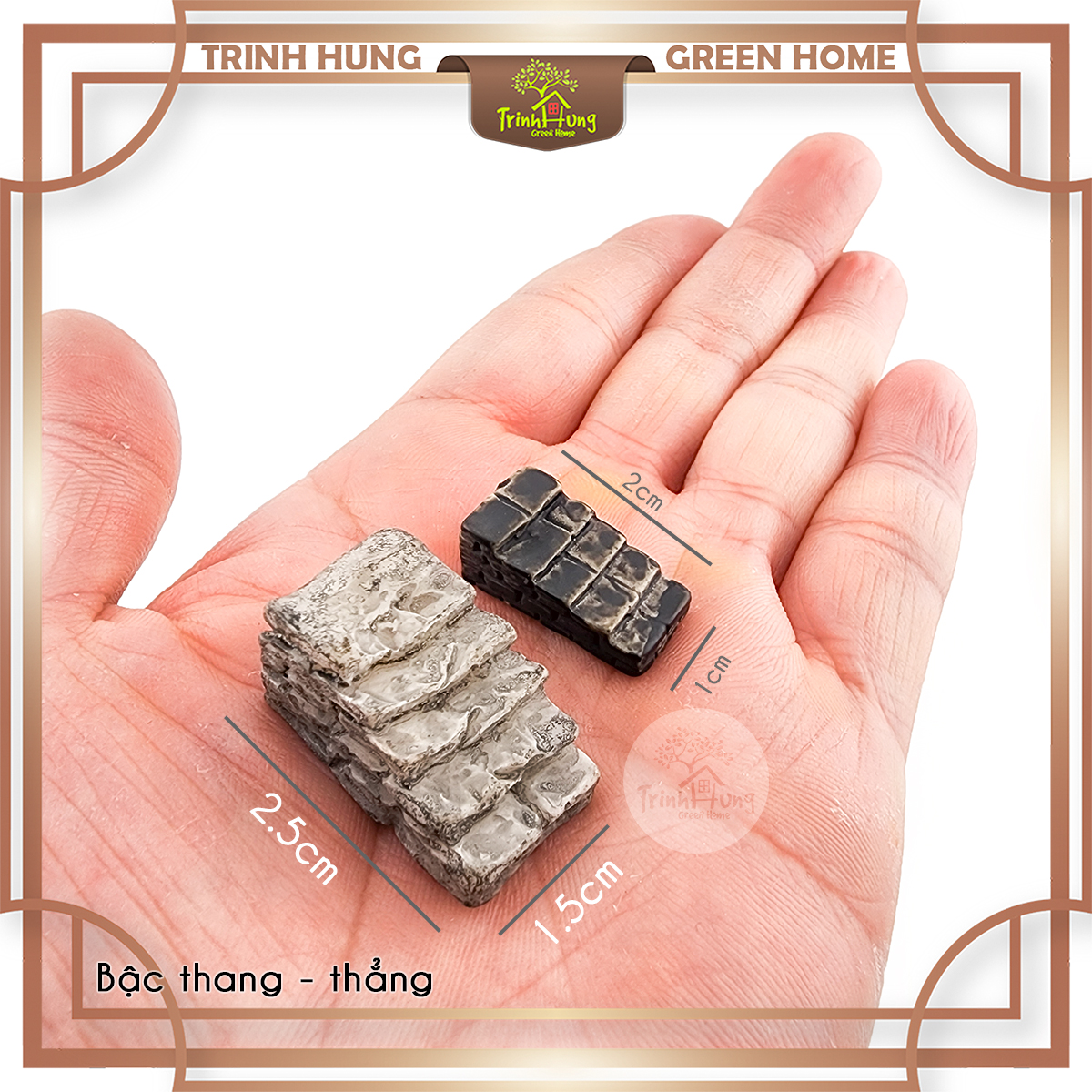 Mô hình Cầu thang, bậc thang mini THMN826 - trang trí tiểu cảnh, bán cạn, terrarium