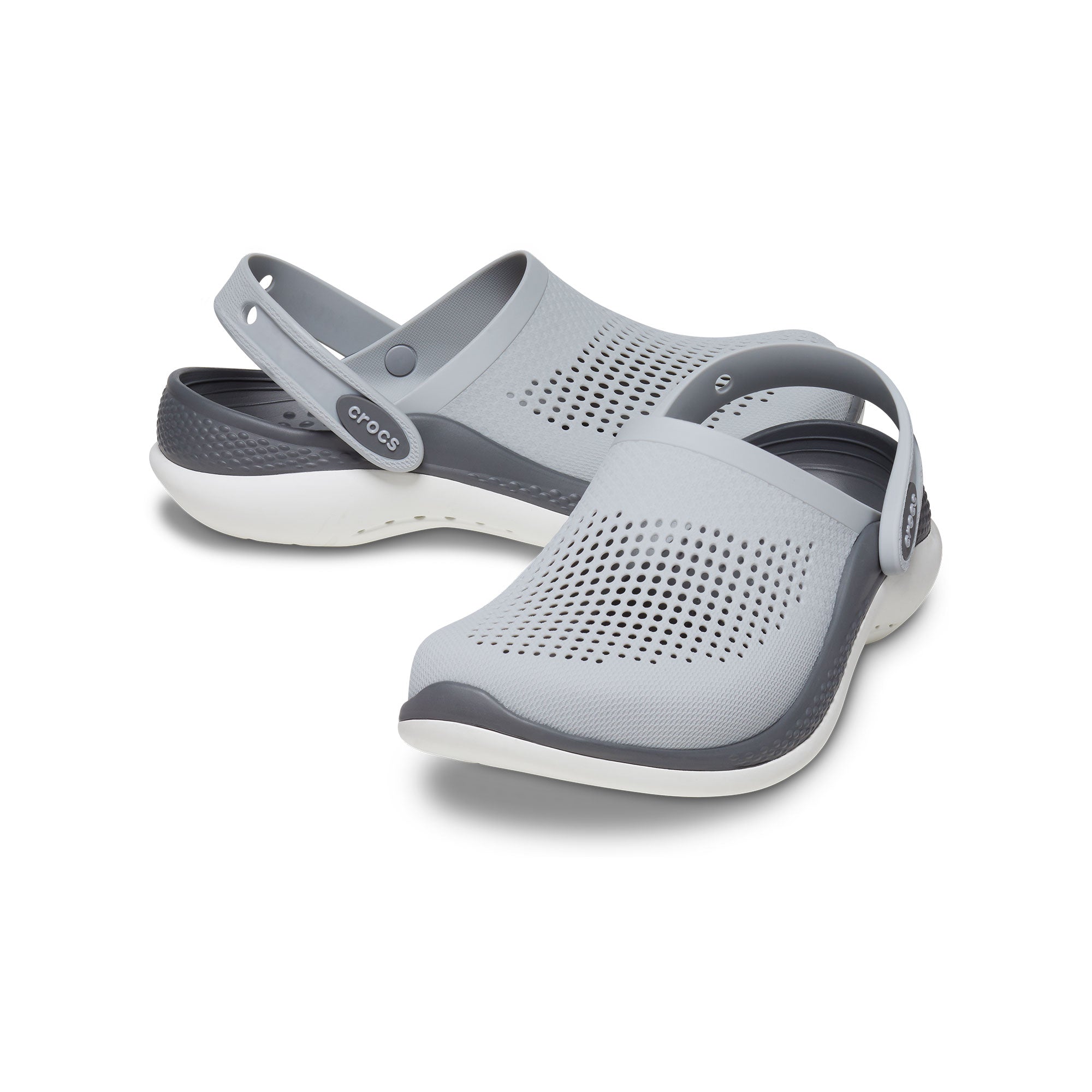 Giày Clog Unisex Crocs Literide 360 - Light Grey/Slate Grey