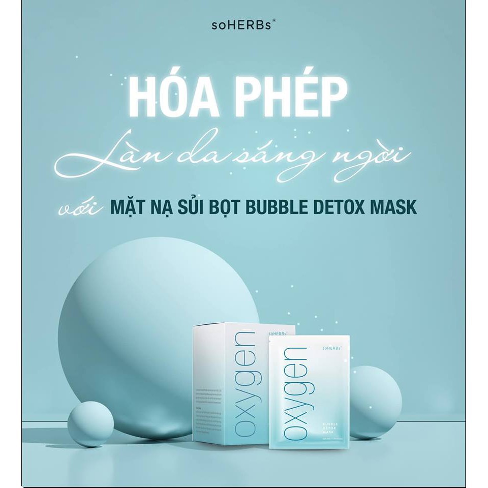 Hộp 15 miếng mặt nạ thải độc sủi bọt oxygen soherbs