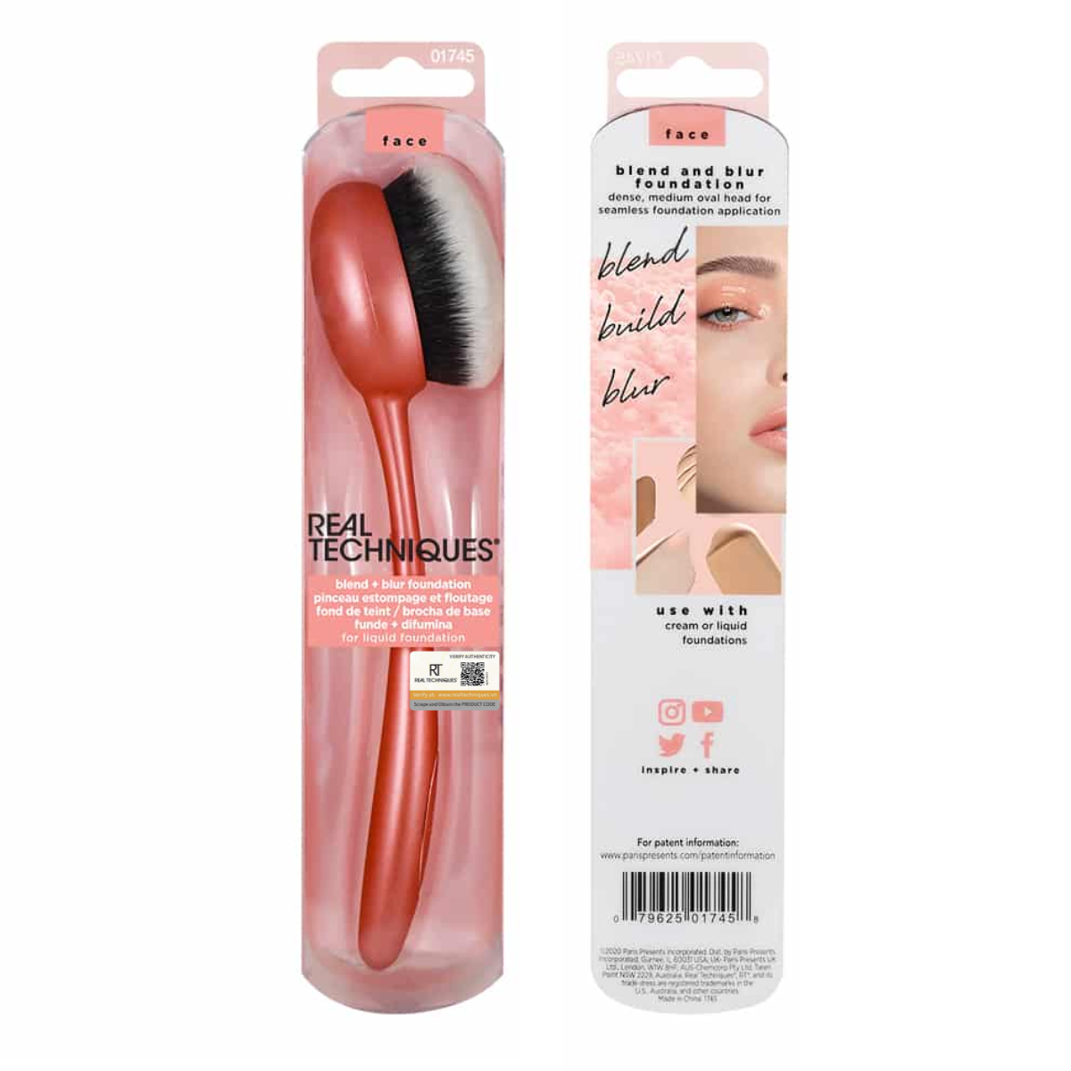 Cọ tán nền Real Techniques blend and blur foundation makeup brush