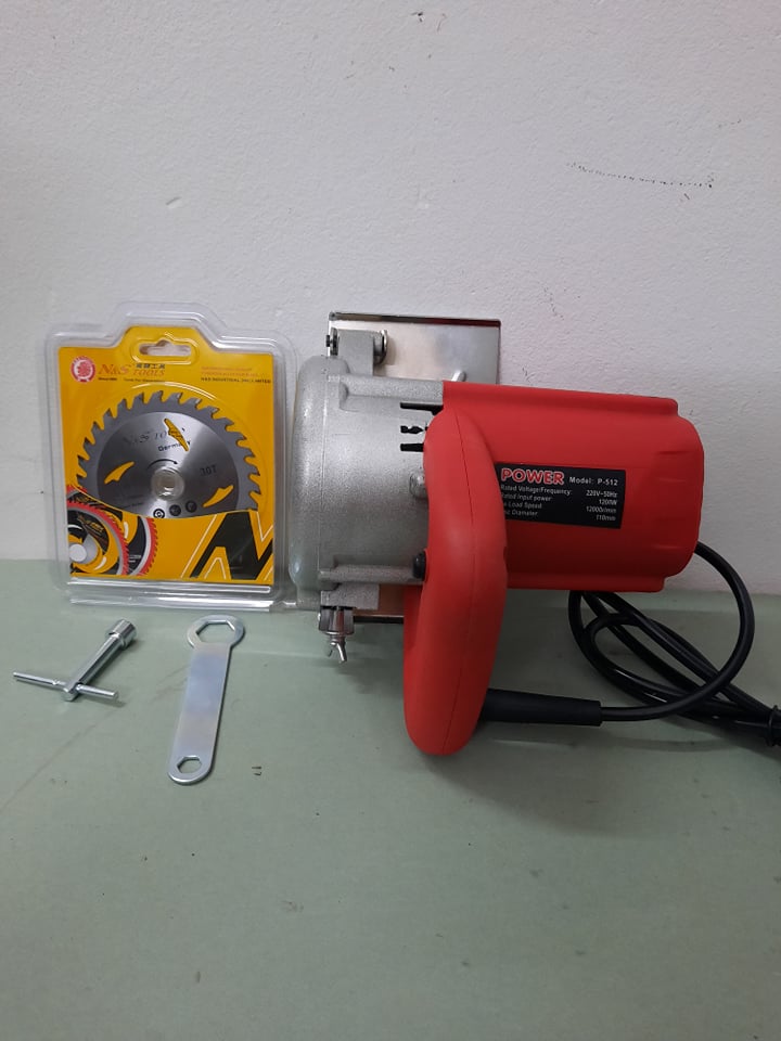máy cắt gạch power tặng kèm lưỡi cắt gỗ