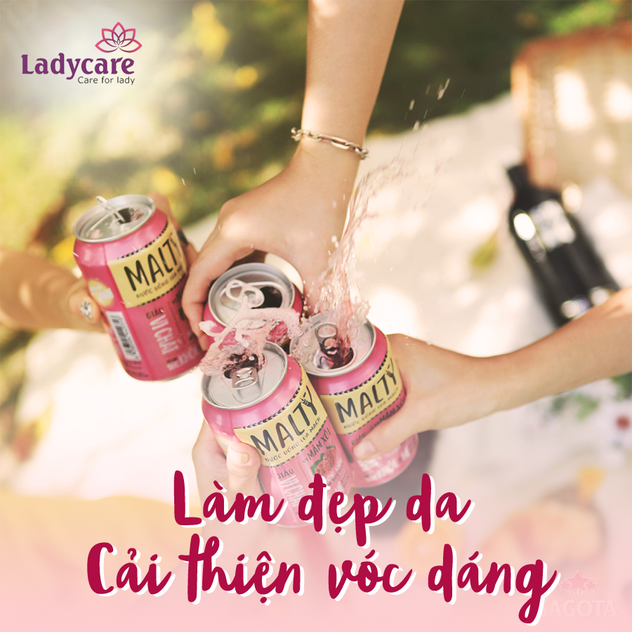 [Mua 3 pack Tặng 1 pack] Nước uống lúa mạch Malty vị mâm xôi pack 6 lon/330ml